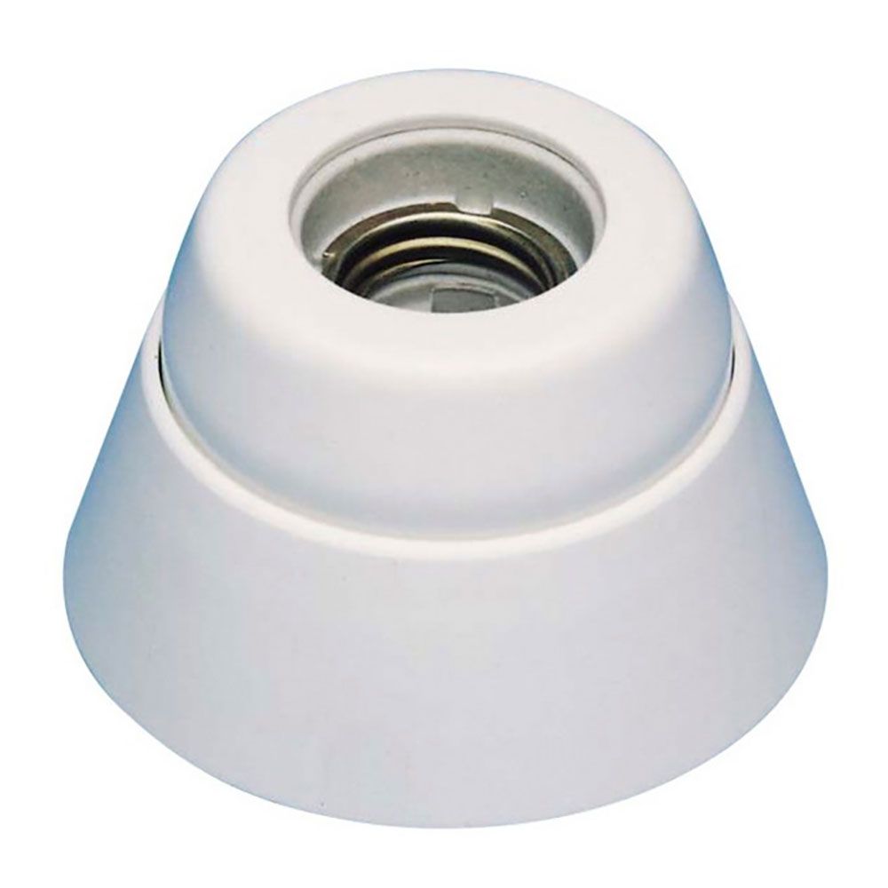 Casquilho de superfície reto interior E27 4 a 250 v~ porcelana branca