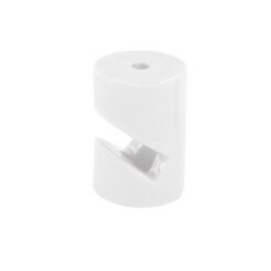 Suporte de plástico, cilíndrico em formato de V, branco 5 unidades