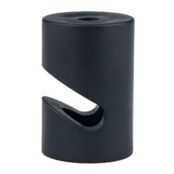 Suporte de plástico, cilíndrico em formato de V, preto, 5 unidades