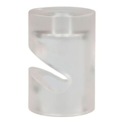 Suporte de cabos de plástico, cilíndrico em V, transparente, 5 unidades