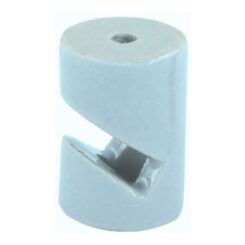 Suporte de porcelana, cilíndrico em formato de V, branco, 5 unid, Ø20 x 30 mm