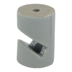 Suporte de porcelana, cilíndrico em formato de V, preto, 5 unid, Ø20 x 30 mm