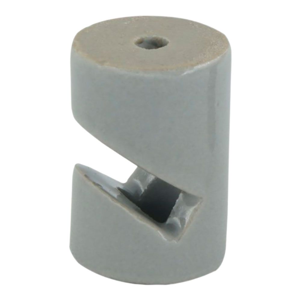 Suporte de porcelana, cilíndrico em formato de V, preto, 5 unid, Ø20 x 30 mm