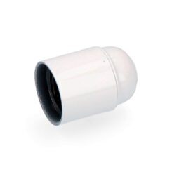 Casquilho baquelite reforçado E27 branco (retractilado)