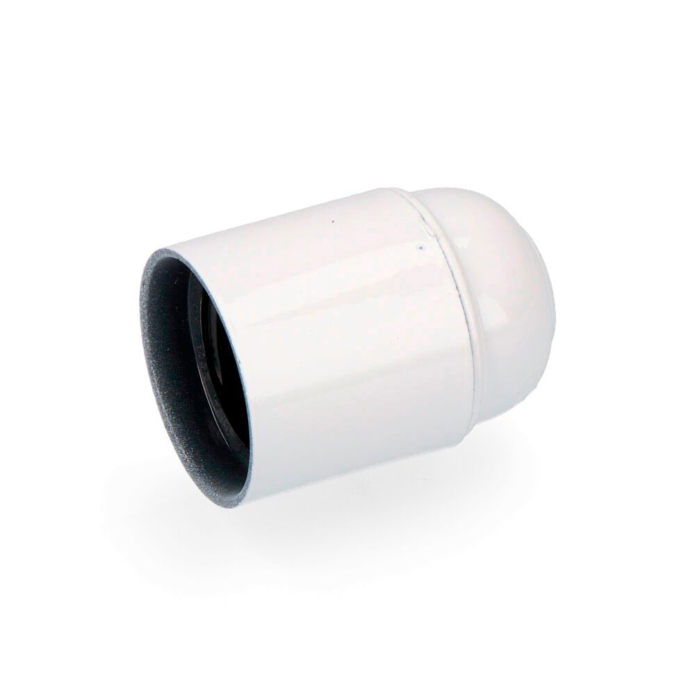 Casquilho baquelite reforçado E27 branco (retractilado)