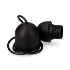Conjunto suspensão negro E27 comprimentodo cabo 80cm