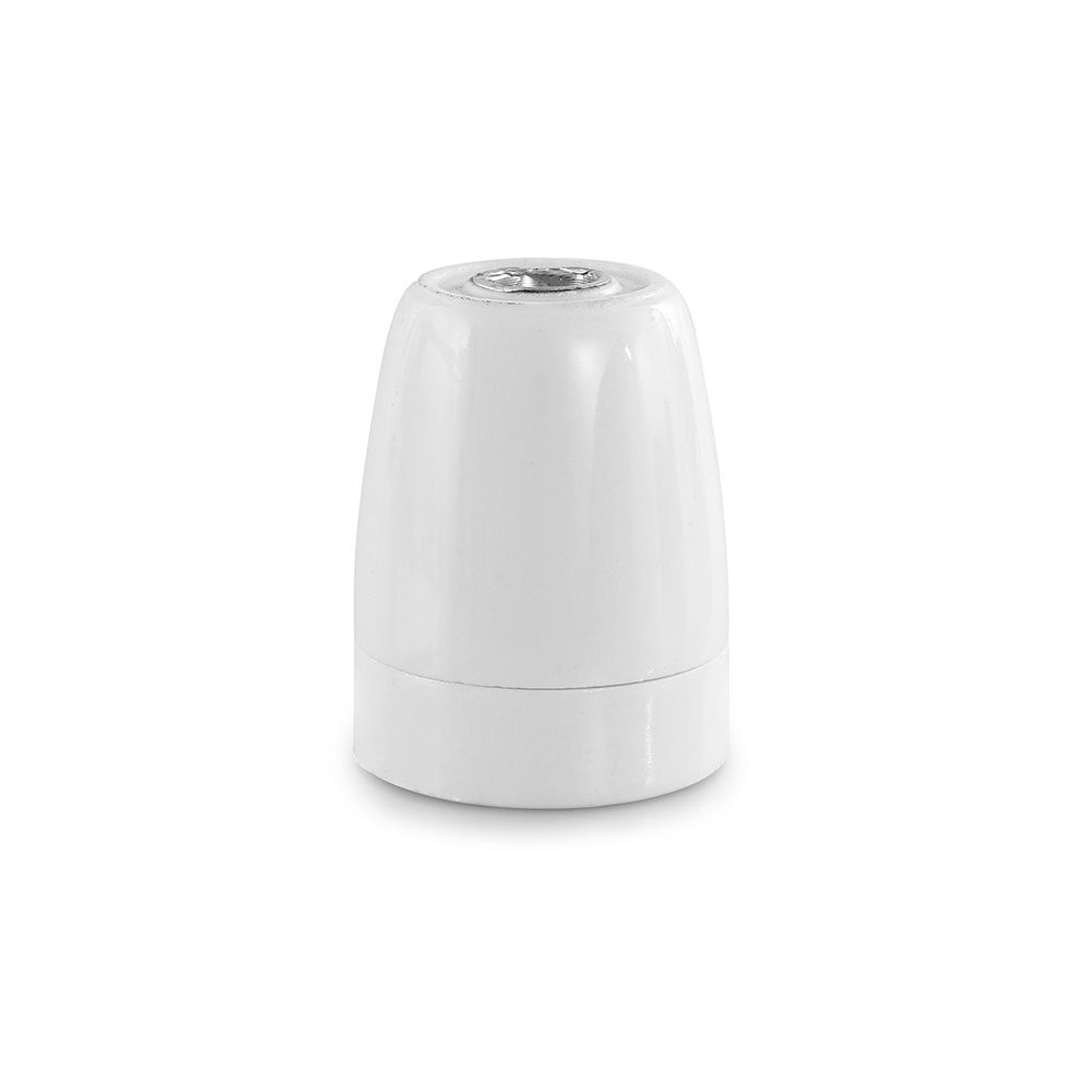 Casquilho E27 porcelana serie vintage 4A 250V Ø47x59mm branco