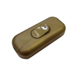 Interruptor unipolar 2A montado ouro