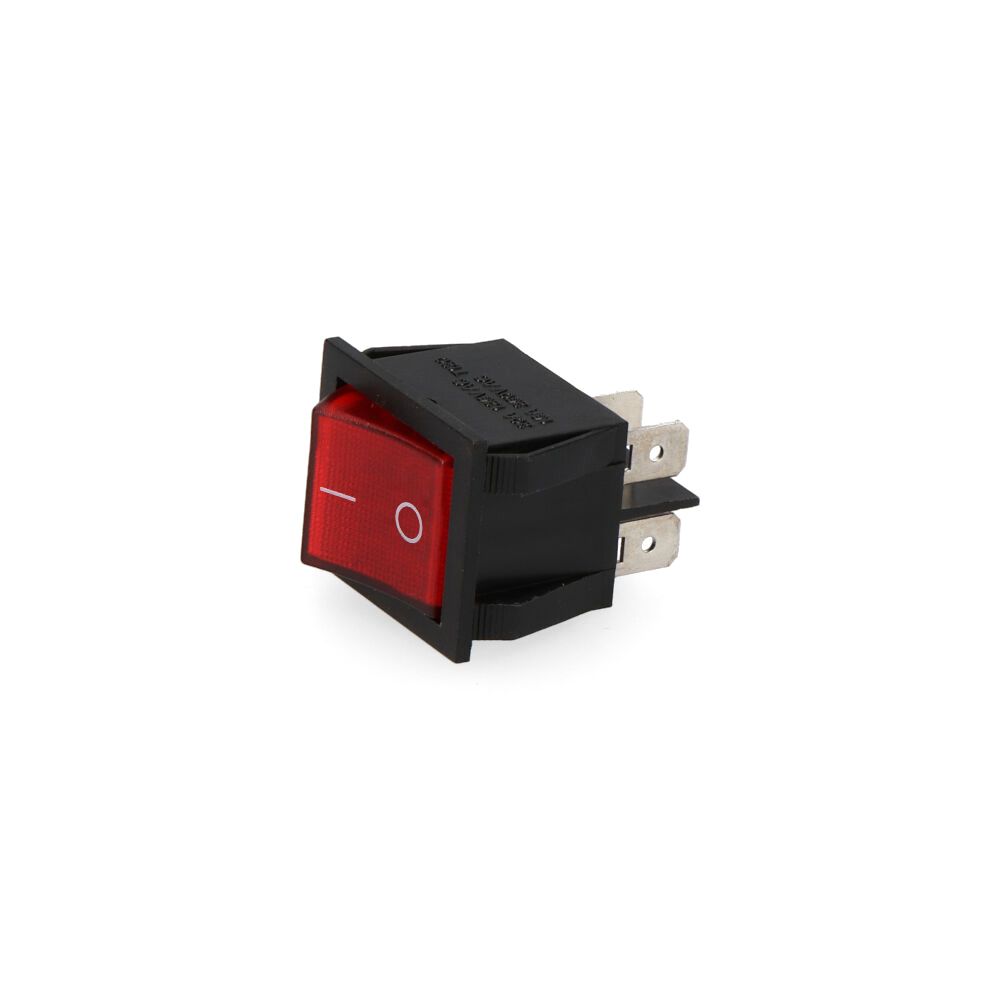 Interruptor luminoso vermelho encastrar 4 pinos