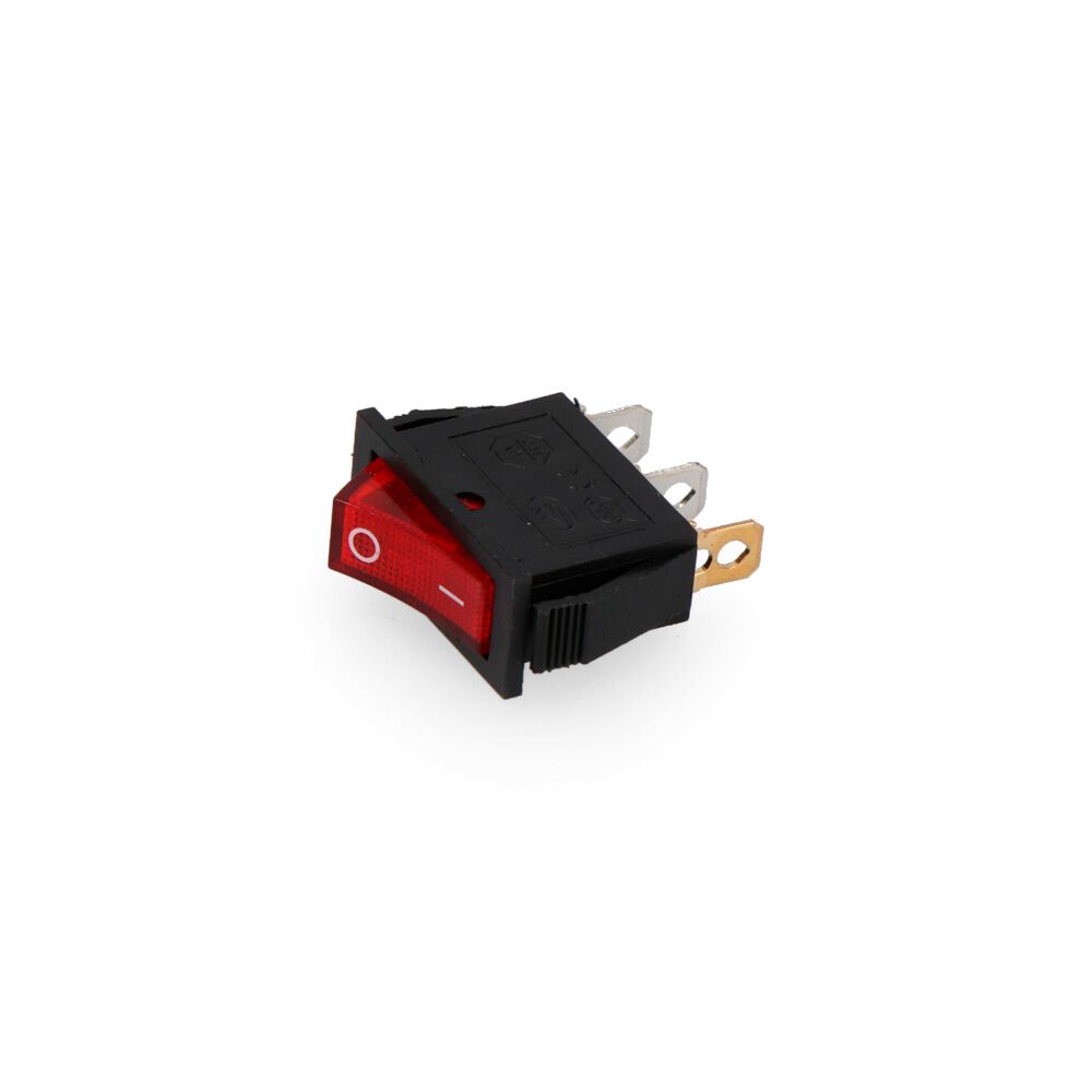 Interruptor luminoso encastre estreito 15A preto