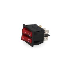 Interruptor duplo luminoso de embutir on/off 15A 6 terminais