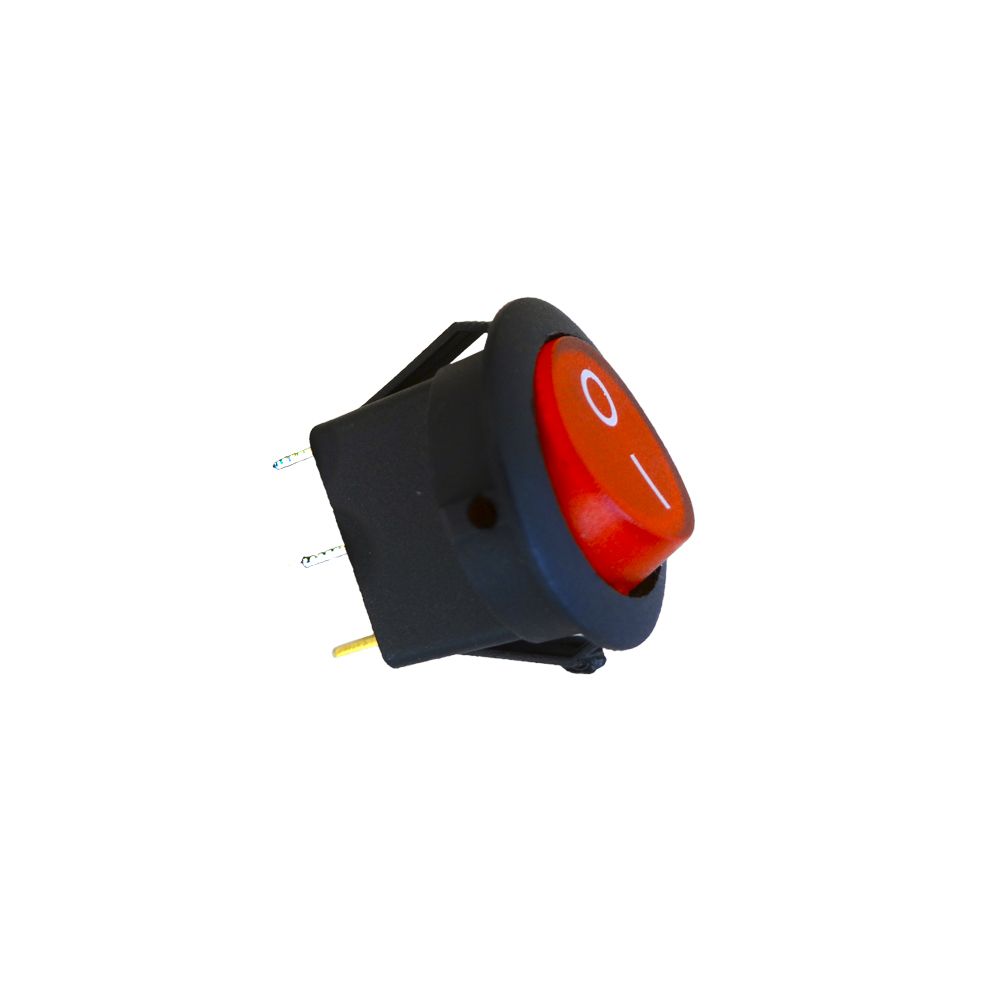 Interruptor redonencastrar 6,5A preto