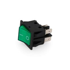 Interruptor bipolar 15A 250V verde integrado