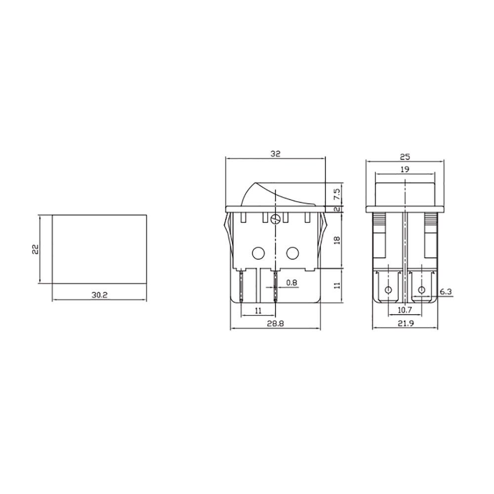 Interruptor bipolar 15A 250V verde integrado - Image 2