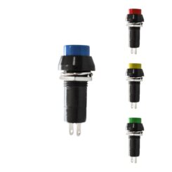 Interruptor unipolar base redonda 1A 250V cores sortidas