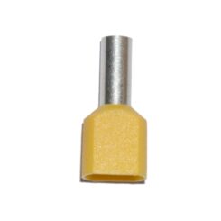 Ponteira isolada 06,00 mm², duplo, amarelo, 100 unidades