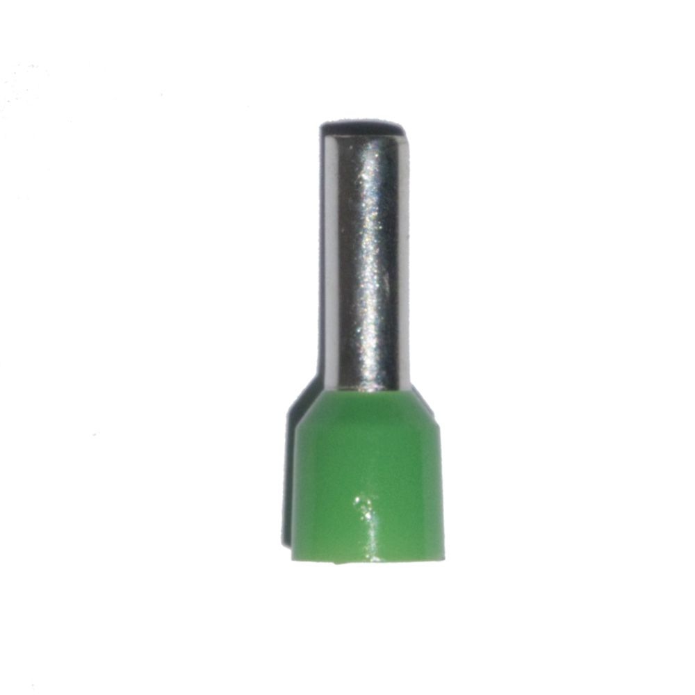 Ponteira isolada 06,00 mm², verde, 100 unidades