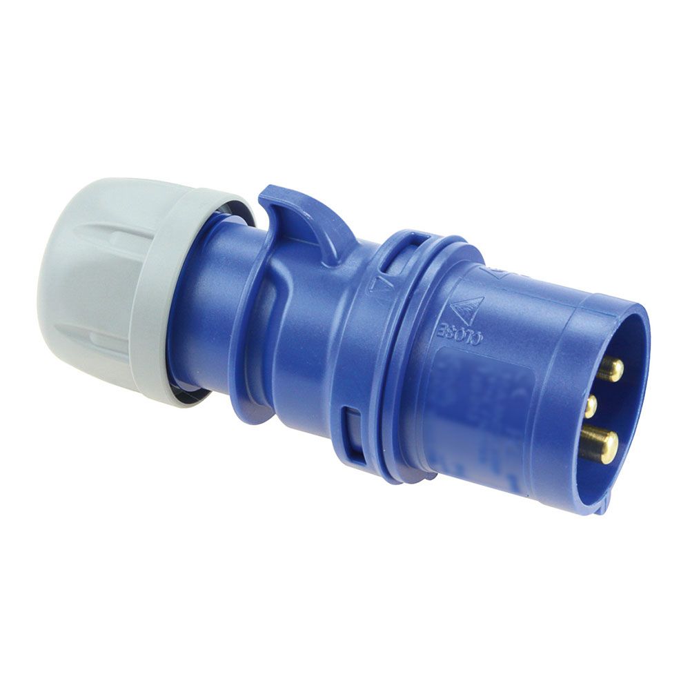 Ficha cetac 2P+T azul 16A 230V~ IP44