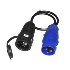 Adaptador de ficha cetac 2P+T para base schuko 16A 230V~