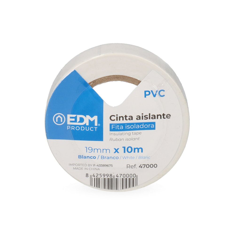 Fita isolante supra qualidade branca 19 mm x 10 m - Image 2