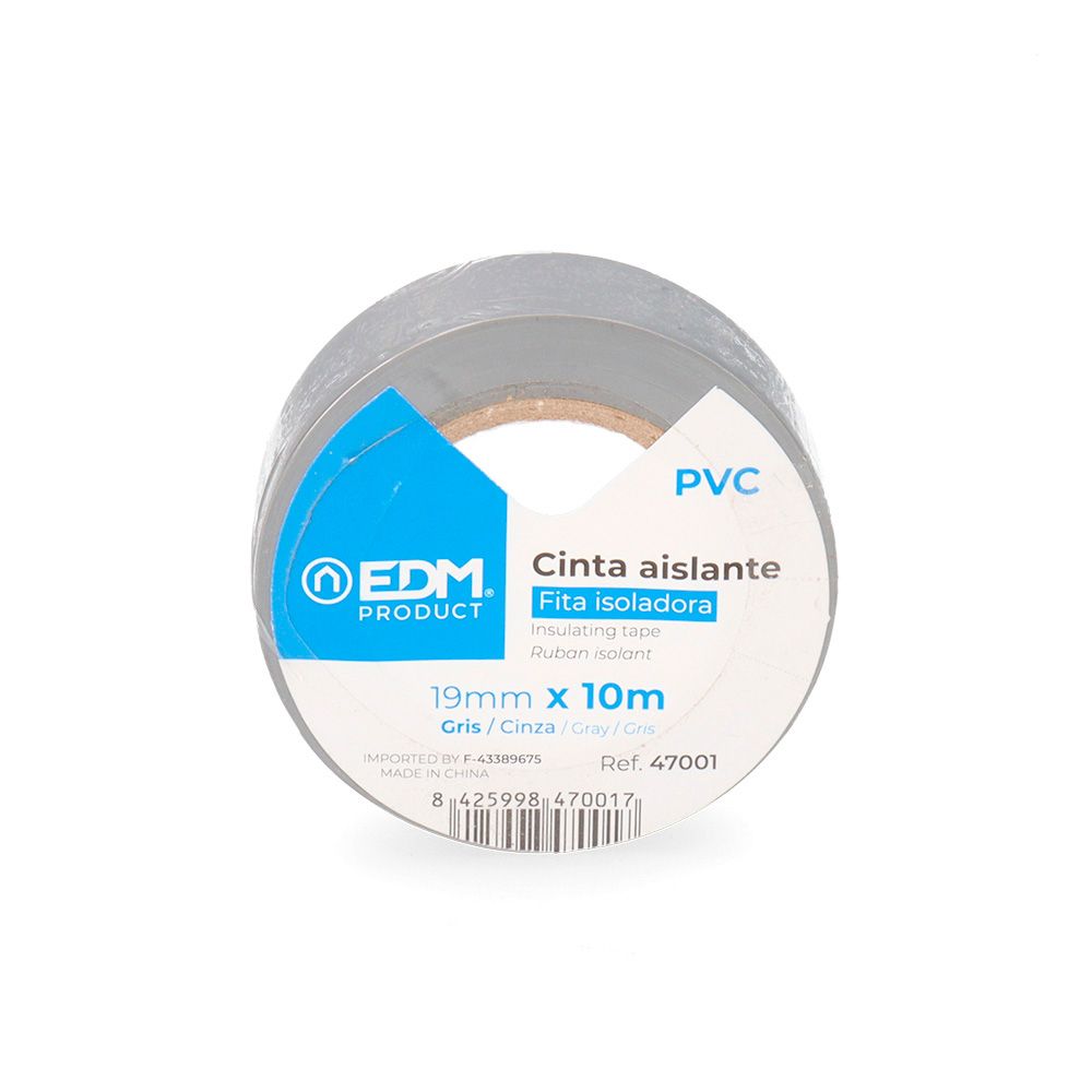 Fita isolante cinza de supra qualidade 19 mm x 10 m - Image 2
