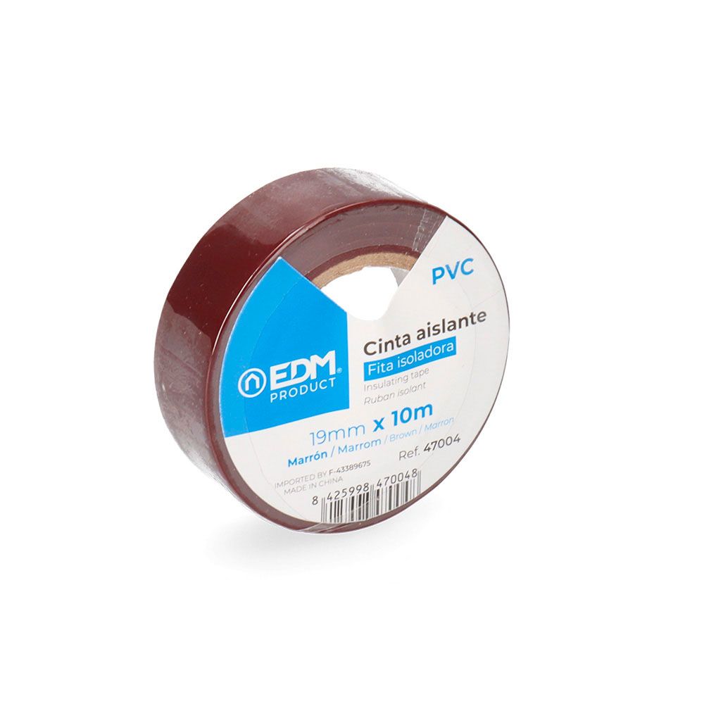 Fita isolante marrom de qualidade supra 19 mm x 10 m