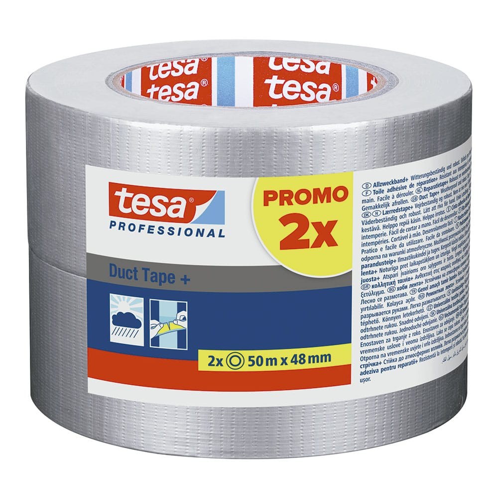 Fita adesiva profissional, 2 un, 48 mm x 50 m