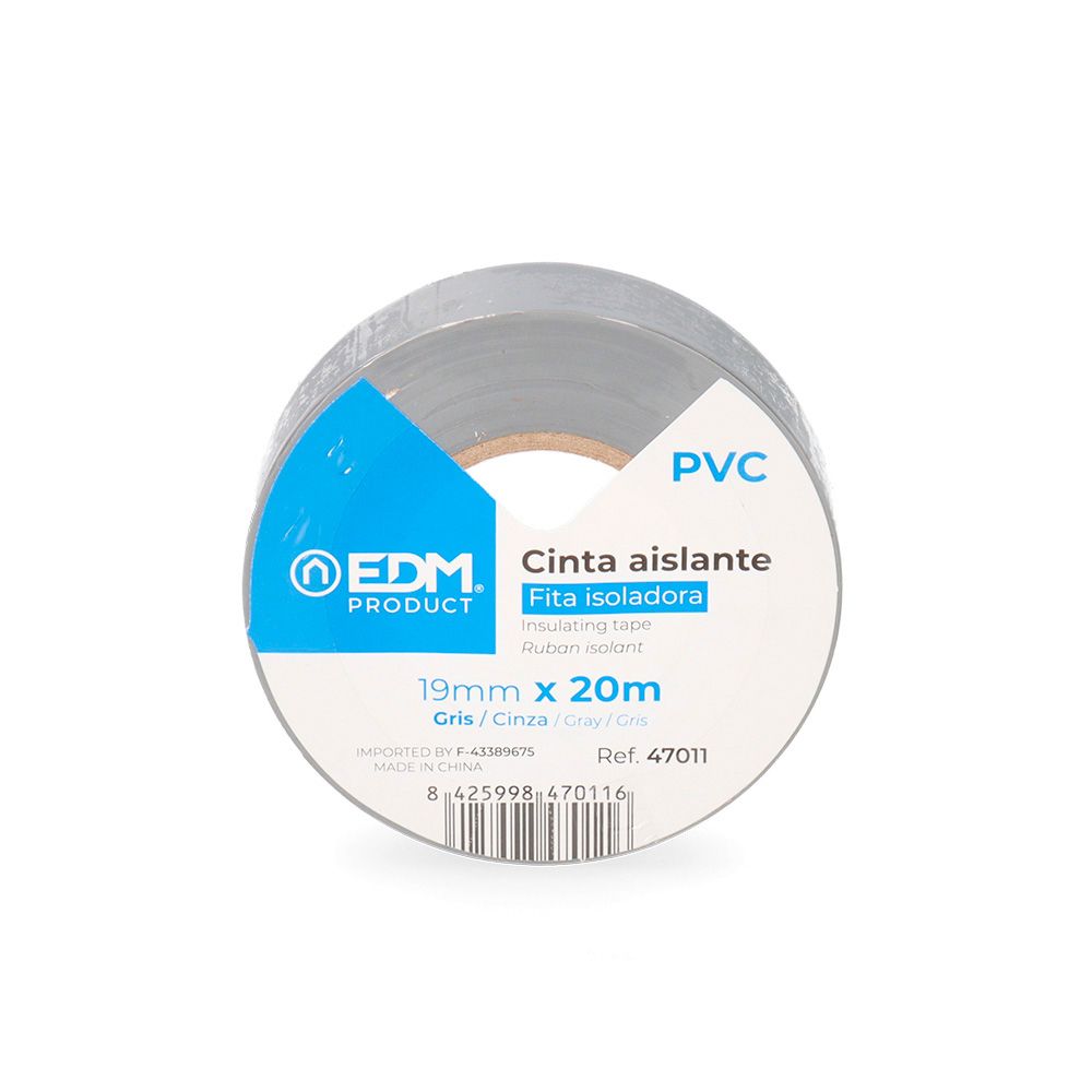 Fita isolante cinza de supra qualidade 19 mm x 20 m - Image 2