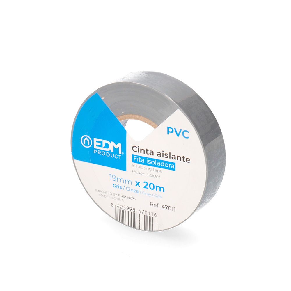 Fita isolante cinza de supra qualidade 19 mm x 20 m - Image 3
