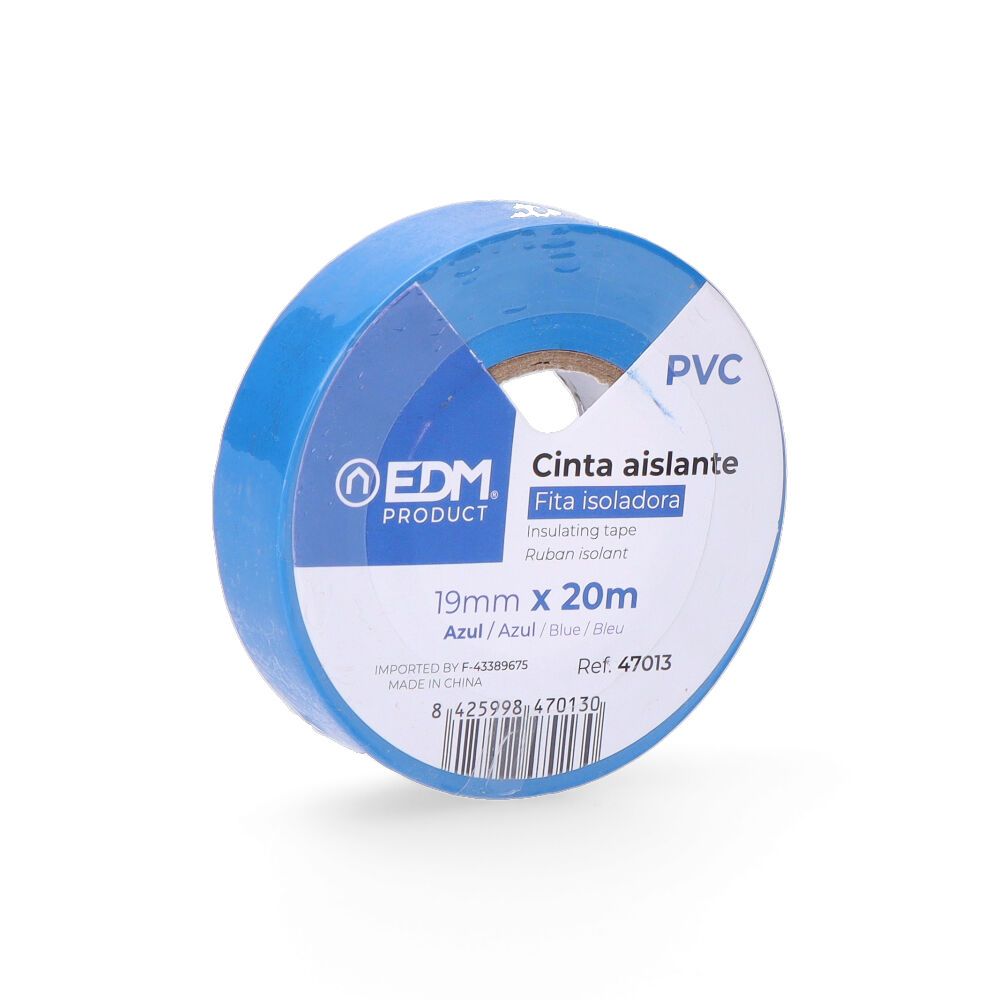 Fita isolante azul de supra qualidade 19 mm x 20 m