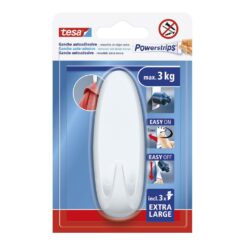 Gancho autoadesivo powerstrips XL, oval branco
