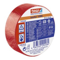 Fita isolante vermelha aprovada 25 mm x 25 m