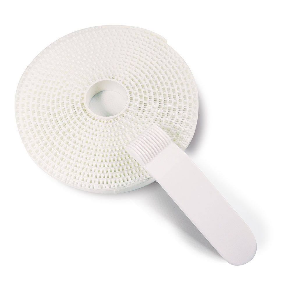 Fita adesiva para mosquiteiros de fibra de vidro e alumínio, branca, 500 cm