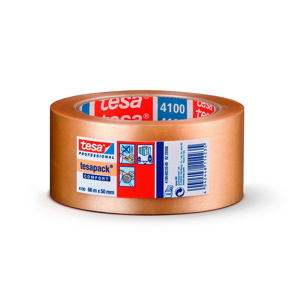 Fita de embalar PVC rugoso transparente 50 mm x 66 m