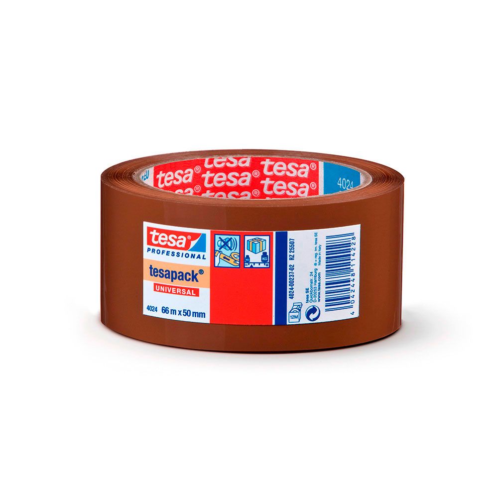 Fita embalagem poliolefina castanho 50 mm x 66 m