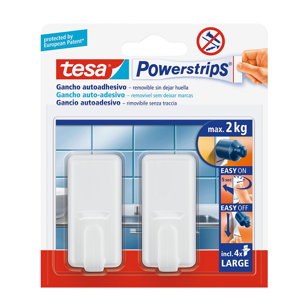 Tesa powerstrips até 2kg classic branco 58010