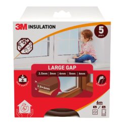 Perfil isolante clássico para frestas grandes de 2,5 - 6 mm, castanho, 6 m