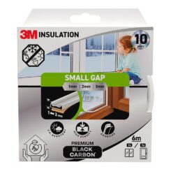 Perfil isolante premium para frestas pequenas de 1-3 mm, branco, 6 m