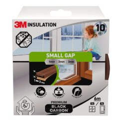Perfil isolante premium para frestas pequenas 1-3 mm, castanho, 6 m
