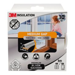 Perfil isolante premium para frestas pequenas 1-3 mm, branco, 6 m