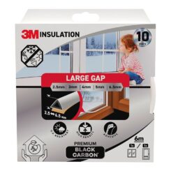 Perfil isolante premium para frestas grandes de 2,5 - 6,5 mm, branco, 6 m
