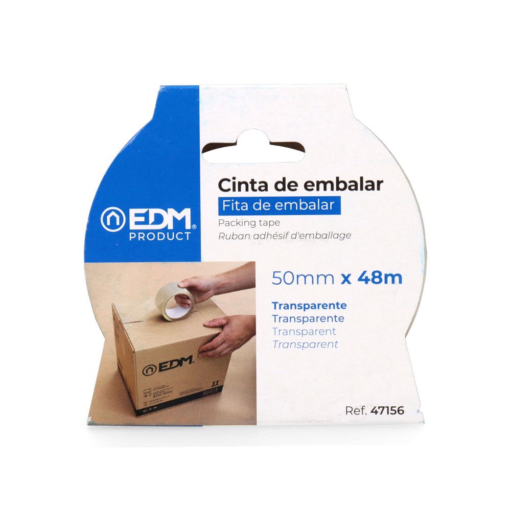 Fita adesiva de embalagem transparente 48 micras 50 mm x 48 m - Image 2