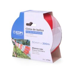 Fita de sinalizaçao branca/vermelha 50 mm x 200 m