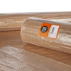 FUN AND GO Bolha transparente + papel kraft, 1,20 x 5 m