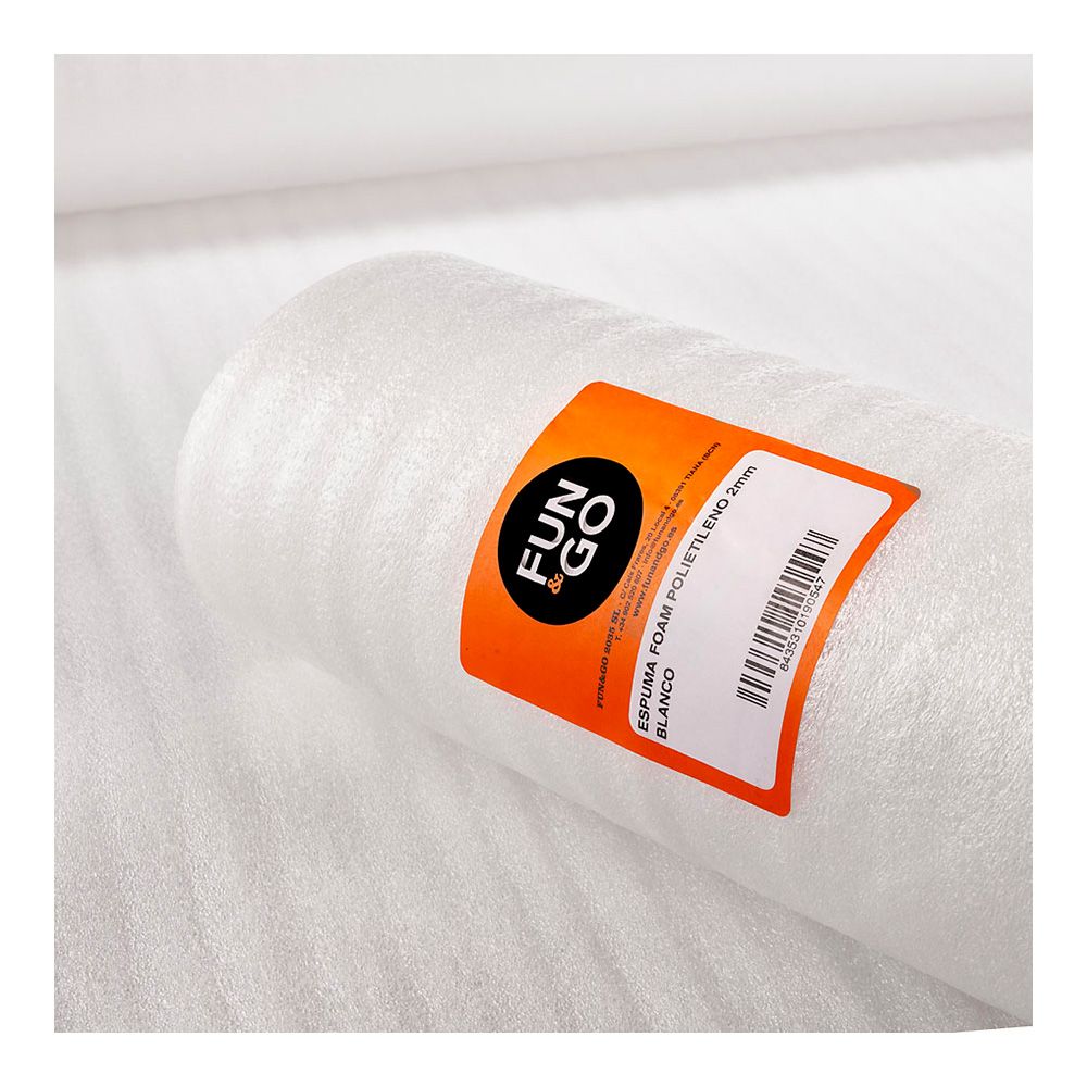 FUN AND GO Espuma de espuma 1 mm branca 1,20 x 10 m
