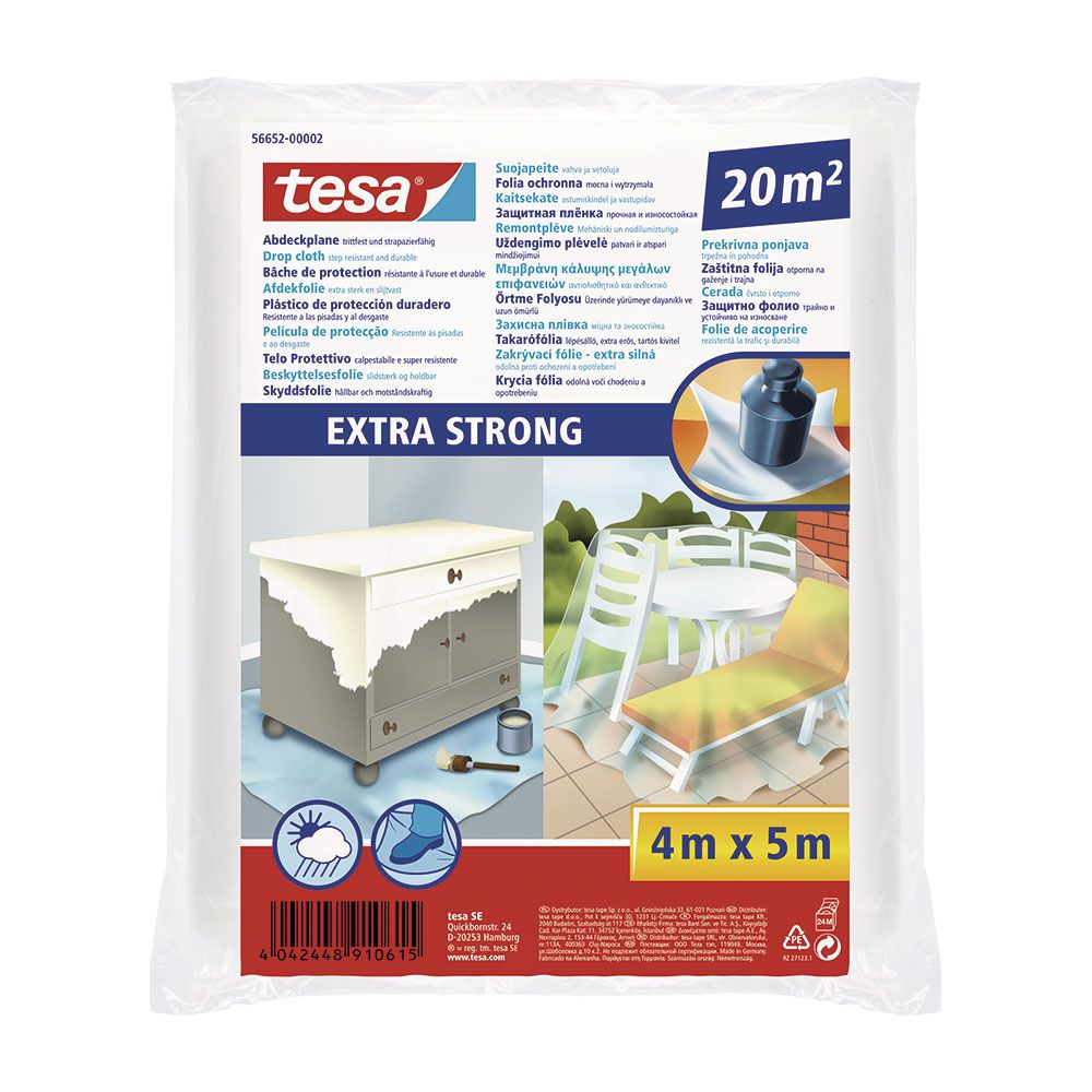 TESA Plástico protetor 20 m² extra forte