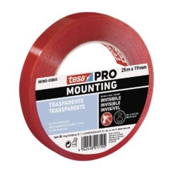 TESA Montagem transparente pro fita dupla face 19 mm x 25 m