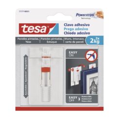 TESA Prego adesivo ajustável até 2kg em parede pintada tesa