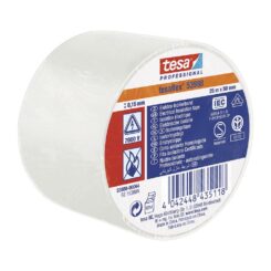 TESA Fita isolante branca aprovada 50 mm x 25 m
