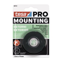 TESA Fita dupla face para exterior profissional 19 mm x 1,5 m